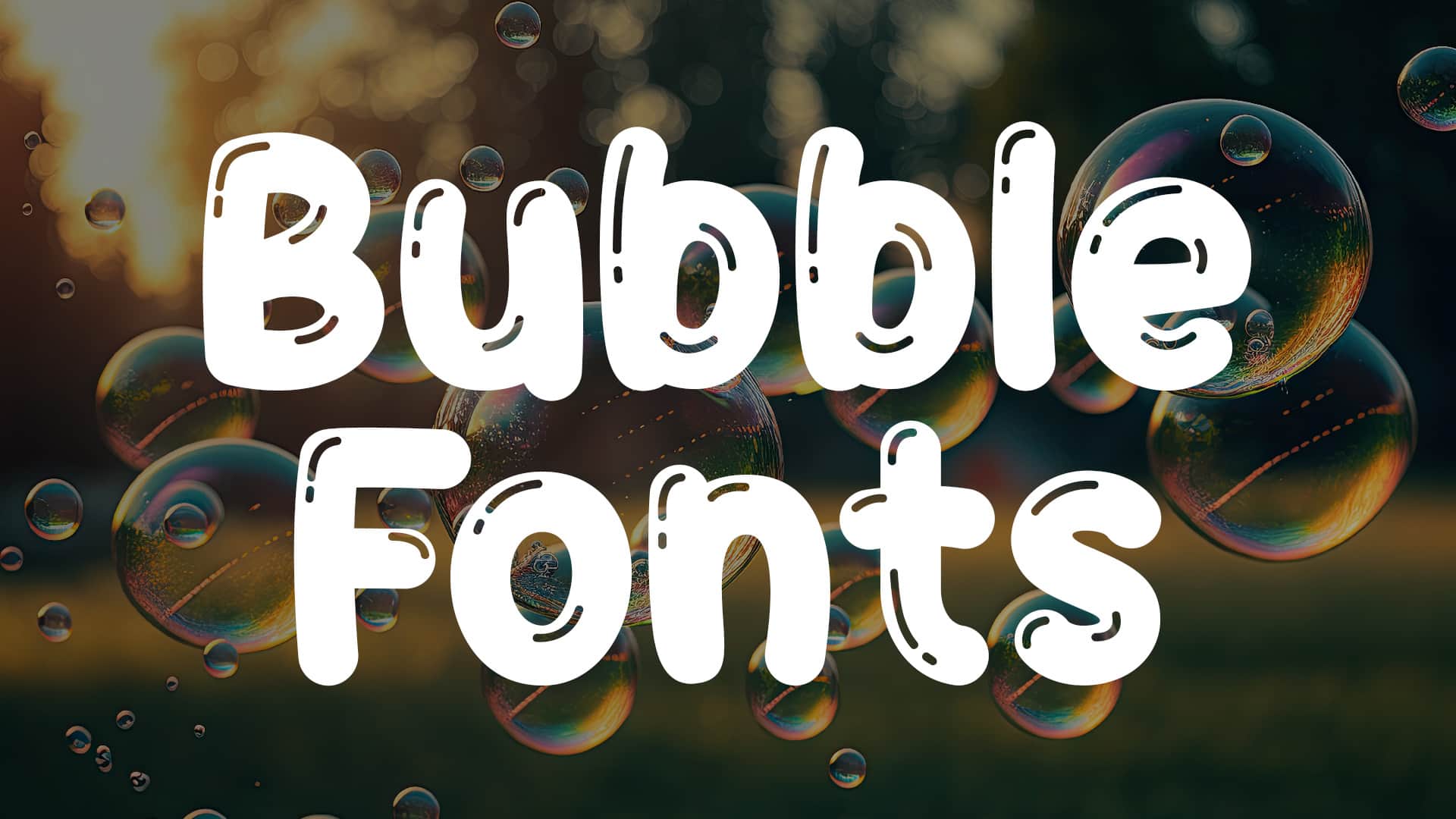 bubble font