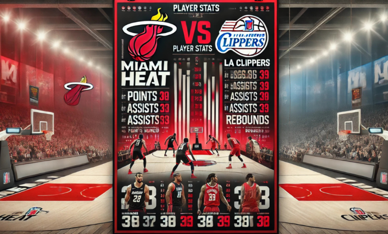 miami heat vs la clippers match player stats